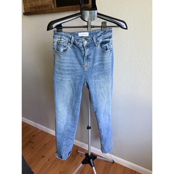 Risen Jeans High Rise Ankle Slim Straight Jean Light Wash Women's Size 9/29 - Picture 1 of 4
